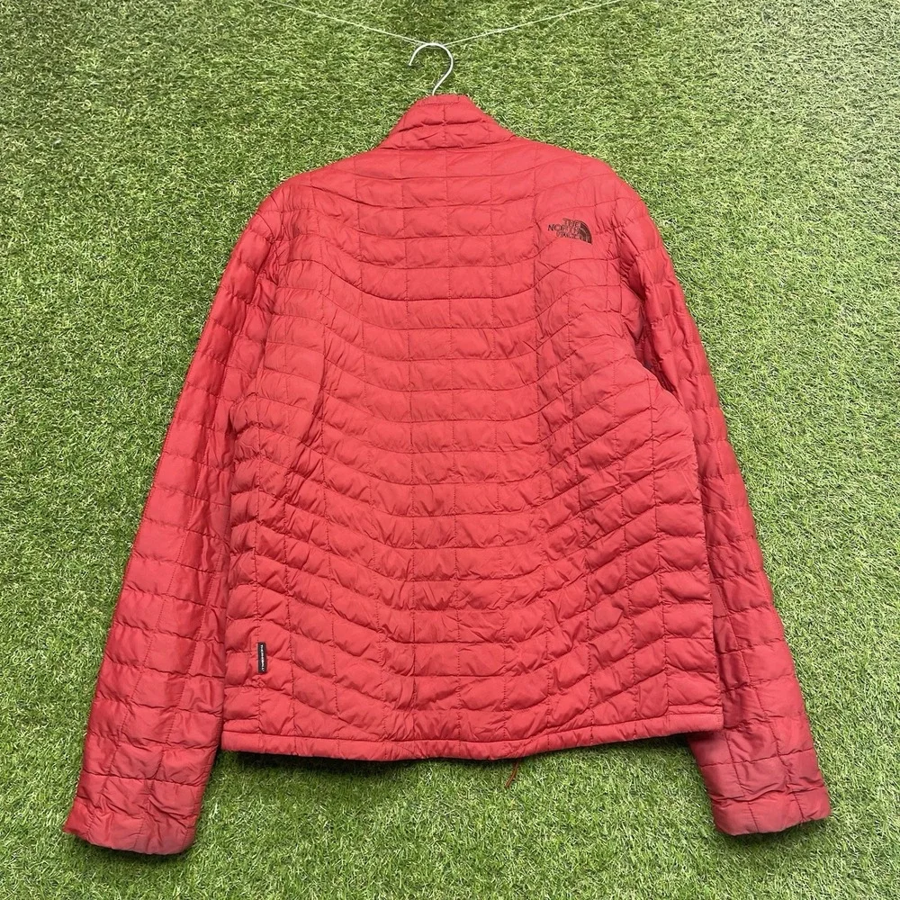 The North Face Thermoball Jacket Mens Large Red Full Zip Puffer Outdoor Hiking